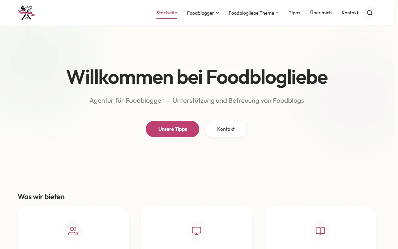Screenshot: Foodblogliebe.de